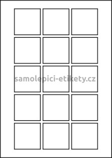 Etikety PRINT 49x49 mm (100xA4) - krémový strukturovaný papír