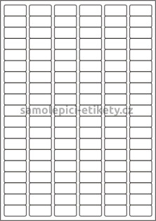 Etikety PRINT 30x15 mm (100xA4), 114 etiket na archu - bílý strukturovaný papír