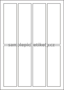 Etikety PRINT 43x135 mm (100xA4) - bílý strukturovaný papír