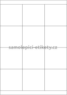 Etikety PRINT 70x67,7 mm (100xA4) - bílý strukturovaný papír