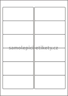 Etikety PRINT 96x42,3 mm (100xA4) - bílý strukturovaný papír
