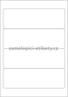 Etikety PRINT 192x61 mm (100xA4) - bílý strukturovaný papír