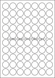 Etikety PRINT kruh průměr 25 mm (100xA4) - bílý strukturovaný papír