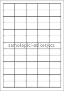 Etikety PRINT 38x21,2 mm (100xA4), ostré rohy - bílý metalický papír