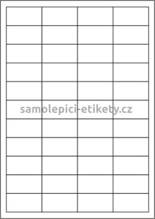 Etikety PRINT 48,5x25,4 mm (100xA4), 44 etiket na archu - bílý metalický papír