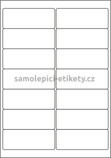 Etikety PRINT 99,1x38,1 mm (1000xA4) - bílý metalický papír