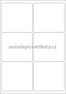 Etikety PRINT 99,1x93,1 mm (100xA4) - bílý metalický papír