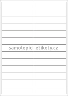 Etikety PRINT 100x22 mm (100xA4) - bílý metalický papír