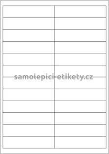 Etikety PRINT 100x23 mm (100xA4) - bílý metalický papír