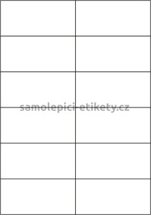 Etikety PRINT 105x49,6 mm (100xA4) - bílý metalický papír