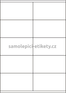Etikety PRINT 105x57 mm (100xA4) - bílý metalický papír