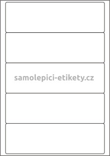 Etikety PRINT 190x58 mm (100xA4) - bílý metalický papír