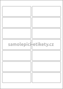 Etikety PRINT 96x34 mm (100xA4) - bílý metalický papír