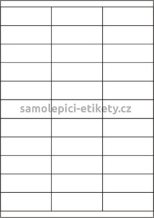 Etikety PRINT 70x25,4 mm (1000xA4) - hnědý proužkovaný papír