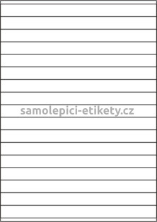 Etikety PRINT 210x16,9 mm (1000xA4) - hnědý proužkovaný papír