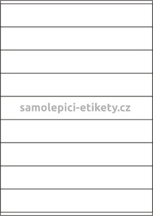 Etikety PRINT 210x32 mm (1000xA4) - hnědý proužkovaný papír
