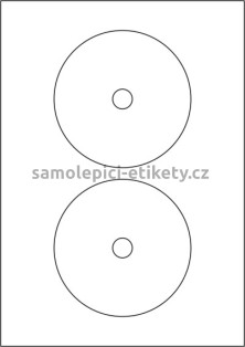 Etikety PRINT CD 118/18 mm (100xA4) - hnědý proužkovaný papír