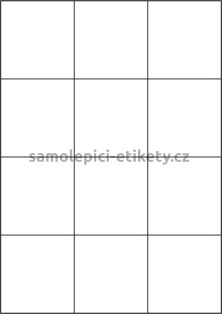 Etikety PRINT 70x74,2 mm (100xA4) - průsvitný papír