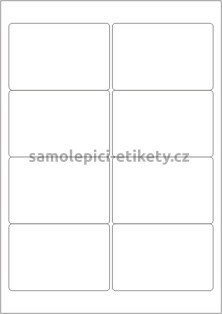 Etikety PRINT 96x63,5 mm (100xA4) - průsvitný papír
