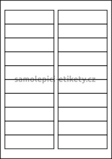 Etikety PRINT 92,5x26 mm (100xA4) - průsvitný papír