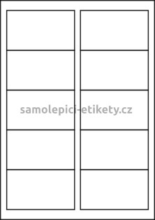 Etikety PRINT 92,5x54 mm (100xA4) - průsvitný papír