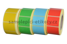 Etikety na kotouči 50x40 mm polyetylenové barevné lesklé (40/1900)