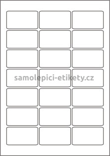 Etikety PRINT 60x34 mm bílé lesklé pro inkoustový tisk (50xA4)