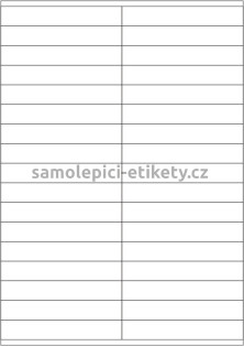 Etikety PRINT 105x16,9 mm bílé lesklé pro inkoustový tisk (1000xA4)