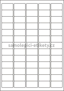 Etikety PRINT 38x21,2 mm (100xA4), oblé rohy - bílý jemně strukturovaný papír