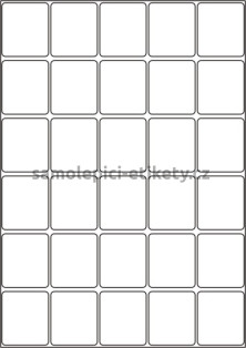 Etikety PRINT 40x46 mm (100xA4) - bílý jemně strukturovaný papír