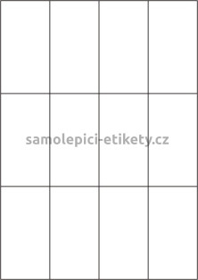 Etikety PRINT 52,5x99 mm (100xA4) - bílý jemně strukturovaný papír
