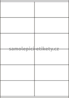 Etikety PRINT 105x48 mm (100xA4) - bílý jemně strukturovaný papír