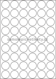 Etikety PRINT kruh průměr 30 mm (1000xA4) - bílý jemně strukturovaný papír