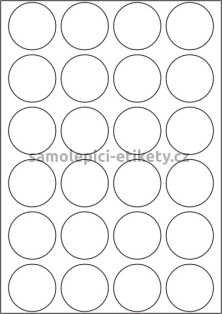 Etikety PRINT kruh průměr 45 mm (100xA4) - bílý jemně strukturovaný papír