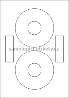 Etikety PRINT CD 118/41 mm (100xA4) - bílý jemně strukturovaný papír
