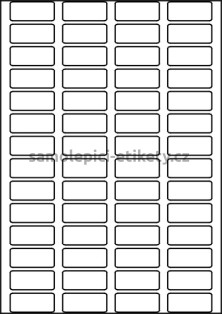 Etikety PRINT 42x18 mm (100xA4) - bílý jemně strukturovaný papír