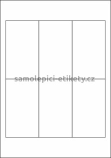 Etikety PRINT 63x110 mm (100xA4) - bílý jemně strukturovaný papír