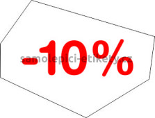 Etikety PRINT 31,7x24,1 mm bílé (balení 100xA4), tvar oktagon, červený potisk -10%