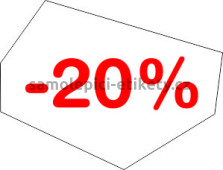 Etikety PRINT 31,7x24,1 mm bílé (balení 100xA4), tvar oktagon, červený potisk -20%