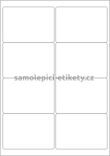Etikety PRINT 99,1x68 mm bílé lesklé (100xA4)