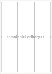 Etikety PRINT 65x142 mm bílé snímatelné (100xA4)