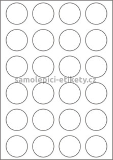 Etikety PRINT kruh průměr 40 mm bílé fotomatné (100xA4)