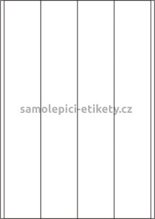 Etikety PRINT 50x297 mm bílé pololesklé 250 g/m2 (50xA4)