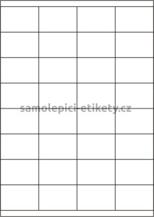 Etikety PRINT 52,5x35 mm bílé pololesklé 250 g/m2 (50xA4)