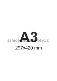 Etikety PRINT 297x420 mm (100xA3) - transparentní lesklá polyesterová folie