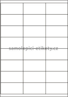Etikety PRINT 70x35 mm bílé pololesklé 250 g/m2 (50xA4)